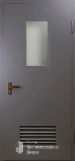Фото двери «Техническая дверь №5 со стеклом и решеткой» в Дедовску