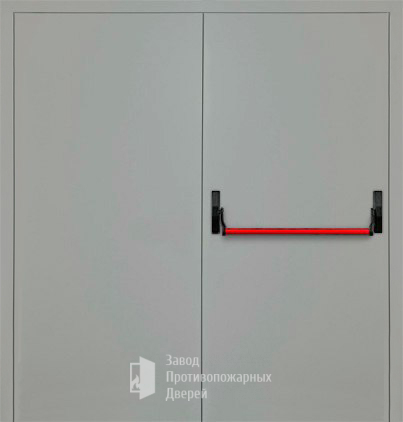 Фото двери «Двупольная глухая с антипаникой (2 створки) EI-30» в Дедовску
