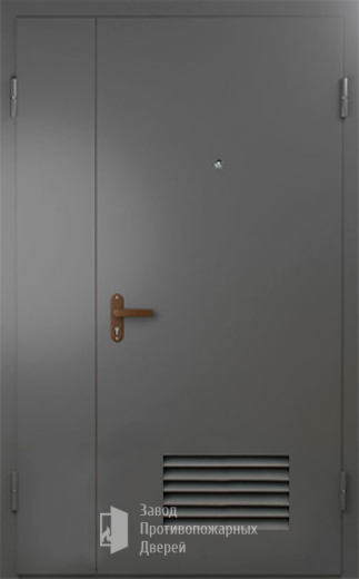 Фото двери «Техническая дверь №7 полуторная с вентиляционной решеткой» в Дедовску