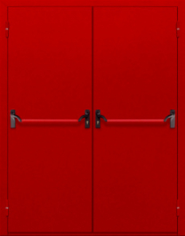 Фото двери «Двупольная глухая с антипаникой (красная)» в Дедовску