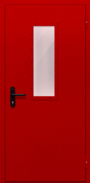 Фото двери «Однопольная со стеклом (красная)» в Дедовску