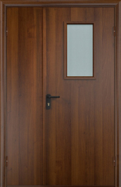 Фото двери «Полуторная МДФ со стеклом EI-30» в Дедовску
